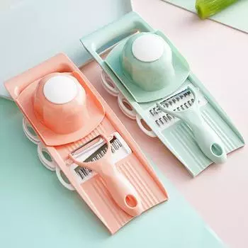 8 в 1 машина для измельчения картофеля, измельчитель для нарезки овощей, домашняя кухня, многофункциональный скребок для редиса, грубый строгальный станок зелёный