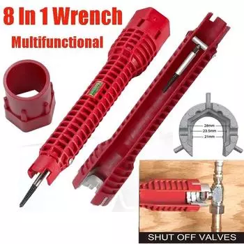8 в 1 многофункциональный кран для мойки, гаечный ключ, сантехнический инструмент, гаечный ключ для водопроводных труб, ремонт водопроводных труб для кухни и ванной комнаты 5 in 1