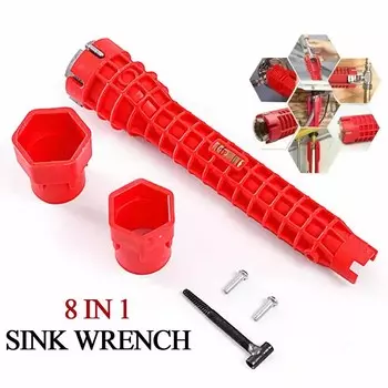 8 в 1 раковина многофункциональный кран гаечный ключ установка крана гаечный ключ установщик ремонтный набор инструментов для туалета сантехника ванная комната
