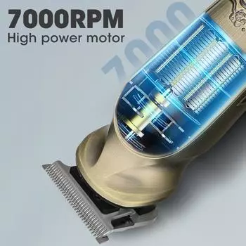 8 в 1 универсальная электрическая машинка для стрижки волос, триммер для носа, бритва и набор для чистки с 8 выбираемыми головками бронзовый