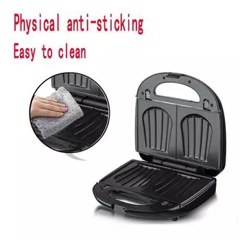 8-в-1 Вафельница 1PC Многофункциональная машина для завтрака Saming Metallurgical Пончики Орехи Печенье Стейк Кухонная техника чёрный