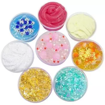 8 видов коробок для слизи ручной работы, случайная доставка, корейские игрушки.