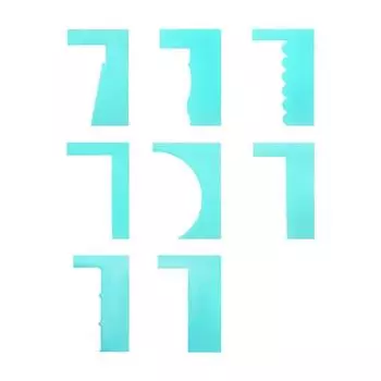 8 видов скребок для крема, скребок для помадки, зубчатые края, инструменты для выпечки торта, кондитерских изделий