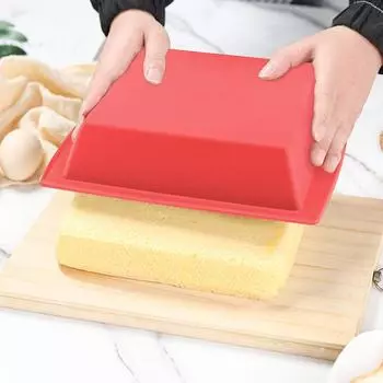 8 x 8 дюймов Силиконовые квадратные формы для торта Глубокая силиконовая форма для выпечки Angel Food Cheesecake Baking Form Brownie Form BPA Free 0142
