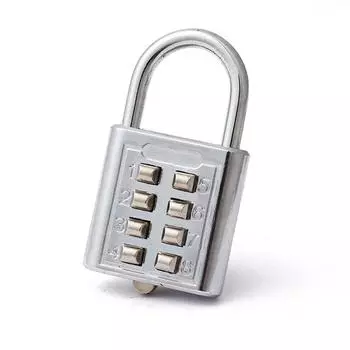 8-значный пароль-код для наружного использования, водонепроницаемый, цинковый чемодан, дорожный замок, ключевой сплав Sma I9X4 sliver-1pcs