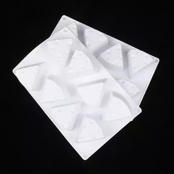 8-гнездная силиконовая форма в форме сыра, инструменты для выпечки своими руками, форма для торта, антипригарная кухонная посуда для выпечки, форма для десерта, мусса