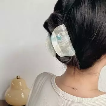 8 см Полукруглый Захват для волос Ретро Простой Волшебный Меняющий цвет Акриловый Зажим-акула Аксессуары для волос для женщин