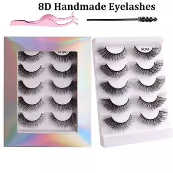 8D Ресницы Накладные Ресницы Инструменты Для Макияжа Натуральные Длинные Густые Объемные Ресницы Красота Пушистые Ресницы Лиса