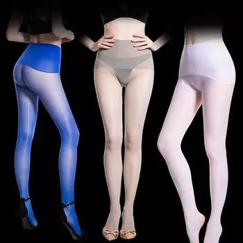 8D женские прозрачные колготки ультратонкие с высокой талией женские сексуальные шелковые чулки One size чёрный