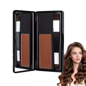 8G Крем для волос с зеркальной кисточкой Водостойкая пудра для подкрашивания корней волос для мужчин и женщин Мгновенно тонкая пудра для бровей и бороды, корректор для покрытия линии темно-коричневого