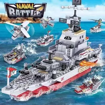 8IN1 Navy Battleship 25 Change Building Block Образовательные игрушки Подарок для детей