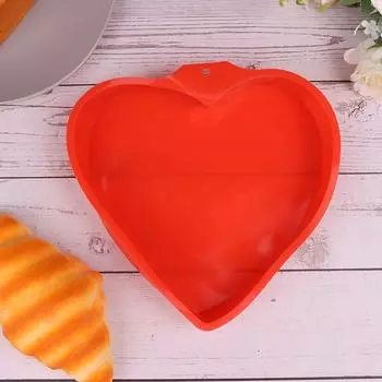 8-дюймовые формы для торта в форме сердца ко Дню святого Валентина, многоразовые силиконовые формы для десертов с антипригарным покрытием, инструменты для самостоятельного украшения выпечки