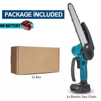 8Inches Electric Chain Saw Mini Pruning Garden Logging Saw Woodworking Tool Wood Cutter for 18V Battery 3000W Only machine