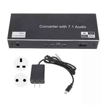 8K 3D HD Display Interface Splitter 40Gbps 1 в 2 выхода HD Multimedia Interface Splitter для HDTV STB EU Plug
