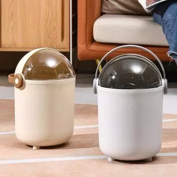 8л мусорный бак с крышкой, водонепроницаемый, большой емкости, пылезащитный, откидная крышка, блок, мусорное ведро с ручкой для гостиной