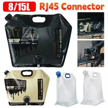 8LCСумка для воды для кемпинга, складное ведро, контейнер для воды, без утечек, уличная сумка для кемпинга, складная сумка с краном, товары для кемпинга CHINA