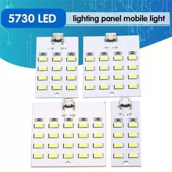 8LED/12LED/16LED/20LED 5V 430mA~470mA Белый USB Мобильный Светильник 5730 Светодиодная Панель 12 LED