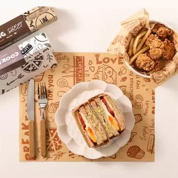 8M Бумага для выпечки Высокотемпературная пергаментная бумага Пищевая упаковочная бумага для бургеров белый