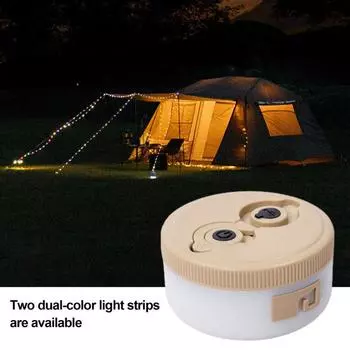 8 м выдвижная лампа для кемпинга, перезаряжаемая через USB, IPX4, водонепроницаемая, для сада, патио, двора, палатки, светодиодная лента для украшения Warm light