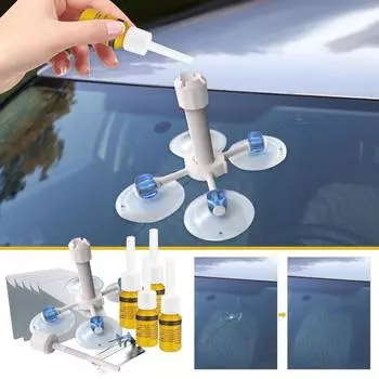 8 мл набор для трещин, жидкость для стекла, 4 шт. набор для автомобильного стекла, набор для лобового стекла, набор для устранения трещин, автомобильный набор для быстрого устранения сколов, трещин, звездообразных пятен, пятен «бычий глаз» One Size