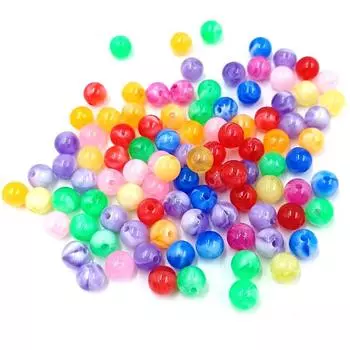 8mm Acrylic Round Beads Flocculent Cloud Bracelet Earring Creative 30Pcs Fashion DIY Jewelry Accessories Accessories розы красного