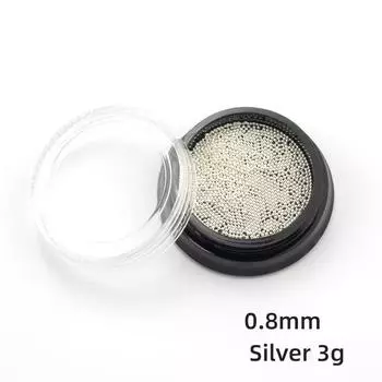 8Mm Small Steel Ball Nail Art Jewelry Gold Silver Black Nail Art Steel Ball Small Diy Nail Ornament Alloy Accessories