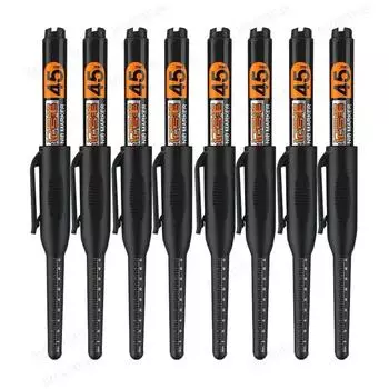 8pcs 45mm Tip Waterproof Long Head Marker Pen Quick-dry Ink Woodworking Black Red Blue Long Head Nib Deep Hole Tile Carpenter
