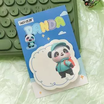 8Pcs 50 Sheets Panda Sticky Notes Thickened Self-Adhesive Memo Stationery 8Pcs