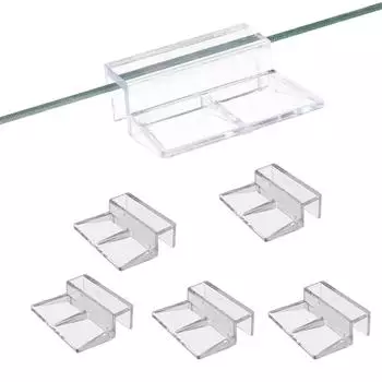 8pcs Aquarium Glass Lid Clip Acrylic Support Stand for Frameless Fishtanks 6mm and 8mm Size for Great Support
