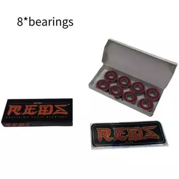 8pcs Bones Reds Skateboard Bearings Steel Material 22mm Outer Diameter Width 7mm