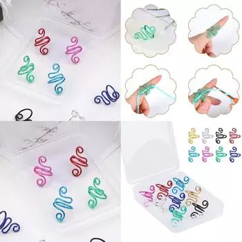 8 шт. колец для вязания крючком, регулируемые кольца для вязания, направляющие для пряжи, держатели для пальцев, кольца для более быстрого вязания крючком, направляющие для пряжи