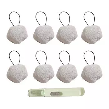 8pcs Duvet Attachment Clips Double-Sided Plush Bed Sheet Holders Quilt Clamps Bedding Fasteners with Storage Box светло-серый