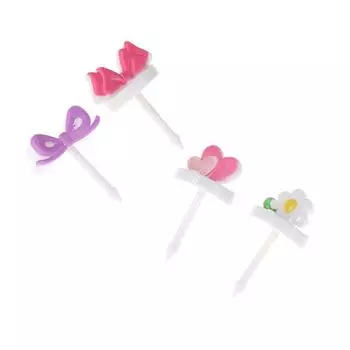 8 шт. фруктовая вилка из пищевого пластика, мини-мультяшный детский торт, фруктовая зубочистка, бенто-ланч, аксессуары для бенто, украшение для вечеринки