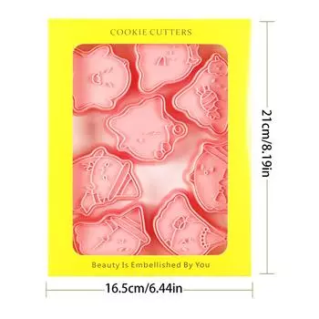 8 шт. формочек для печенья в форме привидения, набор формочек для печенья в виде мультяшного привидения, форма для сахарной помадки, инструменты для украшения тортов на Хэллоуин