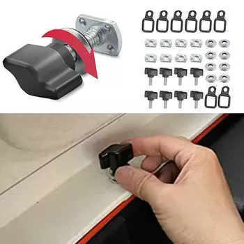 8 шт. болтов для быстрого снятия жесткой крыши, винты с накатанной головкой и D-образные крепежные анкеры для Jeep Wrangler YJ TJ JK JKU 1995-2018, аксессуары