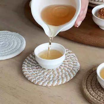 8Pcs Household Decorative Mat For Cup Unique Design Decorative Cup Pad For Coffee Table Tabletop Protection