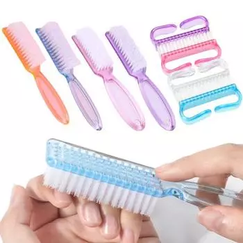 8Pcs Long Handle Nail Brush Pedicure Manicure Fingernail Toenail Dust Scrubber Brush Multifunctional Kitchen Bathroom