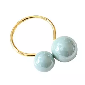 8pcs/lot New U Shaped Napkin Ring Pearl Napkin Buckle Seashell Pearl Napkin Ring Wedding Banquet Table Decoration