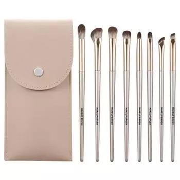 8Pcs Make Up Tool Eye Shadow Brush Set Cosmetics Contour Liner Brow Brush Beauty Face Bronzer Makeup Brushes Kit Women
