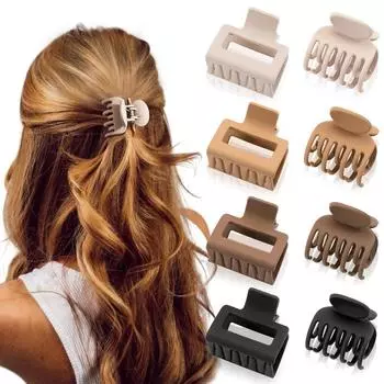 8pcs matte high ponytail clip small hair clip back of the head hair bun versatile shark clip hair clip head accessory
