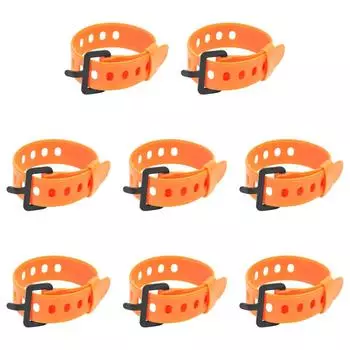 8Pcs Multi-functional Ties Buckle Luggage Cargo Ties Tie-Down Straps (Orange Sho