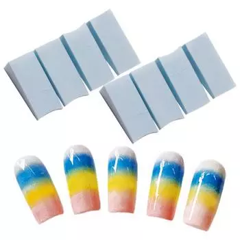 8Pcs Nail Mini Wedge Tool Shaped Cosmetics Sponge Smooth Apply Applicator Gradient Nails Soft Sponge белый
