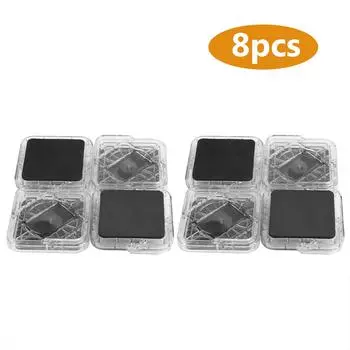 8pcs Set NonSlip Furniture Leg Pad Mat for Table Desk Bed Sofa Chairs (Transparent White)