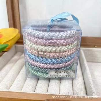 8Pcs/Set Rubber Band Hair Rope Set Korean Style Ponytail Holder New Hair Ring Hair Accessories Style 1