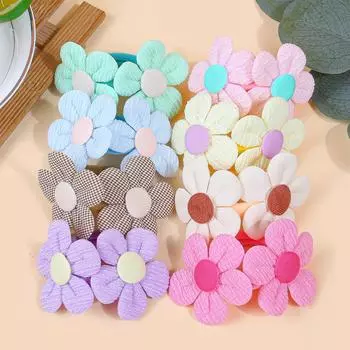 8pcs SunflowerHair Ties Kids Girls Hairbands Elastic Nylon Headband Floarl Ponytail Holder Hair Accessory for Women and Girls