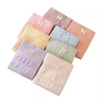 8Pcs Underwear Women Panties Set Female Lingerie Bow Underpants Simple Ruffles Briefs Daily Sports S-8Pcs Random