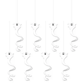 8pcs White Ghost Ceiling Decoration Paper Ghost Hanging Garland Halloween Ghost Pendant Living Room 8pcs