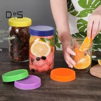 8шт 70/86 мм стеклянная крышка без BPA легкая полезная круглая пластиковая стеклянная крышка S 8pcs