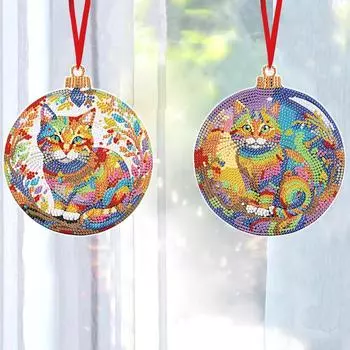 8шт алмазная картина подвесной декор двухсторонние алмазные бирки подвесной кулон для начинающих день рождения ремесло домашний декор вечеринки Australia