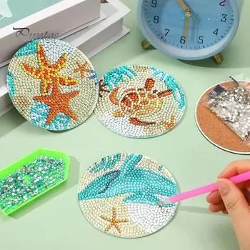 8шт алмазная живопись подставки 5D океанские художественные наборы для взрослых и детей простой в эксплуатации набор для алмазной живописи своими руками B